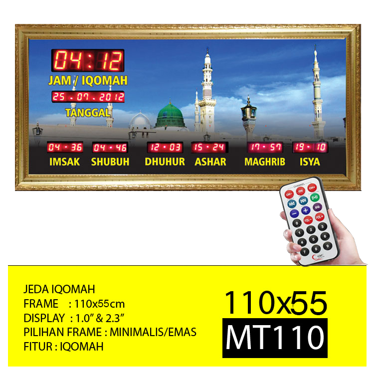 Jam Masjid Digital Jeda Iqomah MT 110