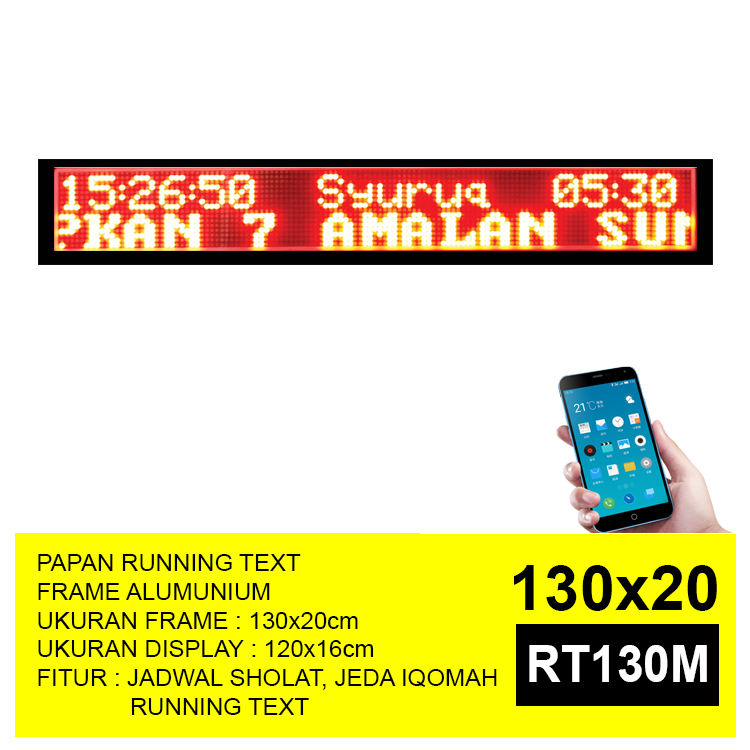 Jam Masjid Digital Running Text RT 130M