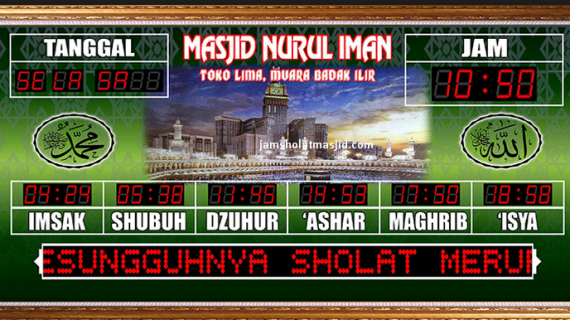 Jual jam digital masjid murah di bekasi timur