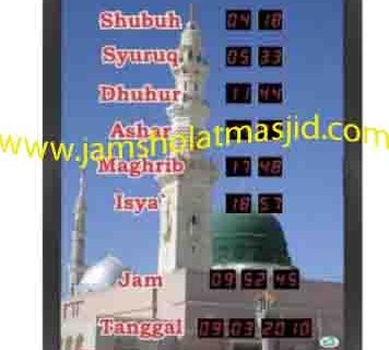 jual jam jadwal sholat digital masjid murah di karawang selatan