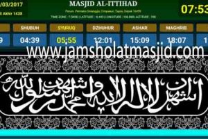 jual jam jadwal sholat digital masjid murah di jakarta pusat terbaik