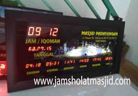 jual jam jadwal sholat digital masjid murah di jakarta utara terbaik