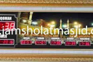 jual jam jadwal sholat digital masjid running text di bintara jakarta