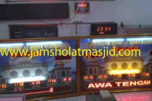 jual jam jadwal sholat digital masjid running text di senen jakarta