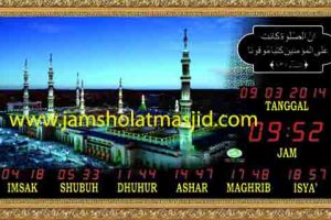 jual jam jadwal sholat digital masjid running text di gandaria jakarta