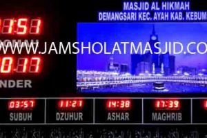 jual jam jadwal sholat digital masjid running text di jembatan besi jakarta
