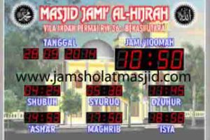 jual jam jadwal sholat digital masjid running text di kebagusan jakarta