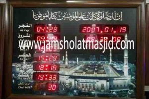 jual jam jadwal sholat digital masjid running text bandung jawa barat