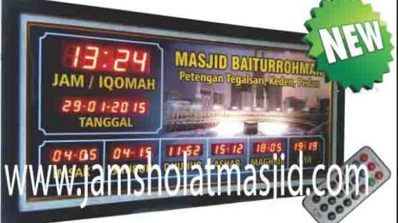 jual jam jadwal sholat digital masjid running text di pulau harapan Jakarta