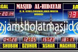jual jam jadwal sholat digital masjid running text indramayu jawa barat