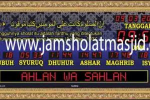 penjual jam jadwal sholat digital masjid running text di karawang barat