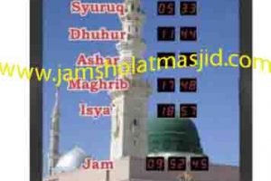 penjual jam jadwal sholat digital masjid running text di Ciketing Udik bekasi