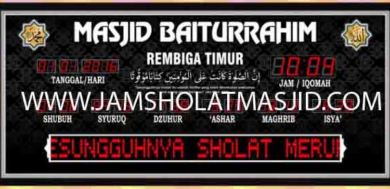 penjual jam jadwal sholat digital masjid running text di Jakamulya Bekasi
