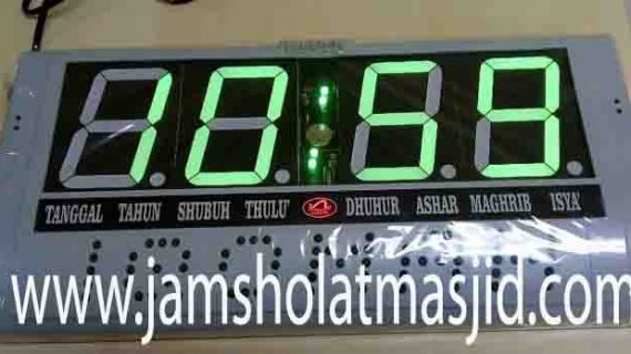penjual jam jadwal sholat digital masjid running text di Jatiasih Bekasi