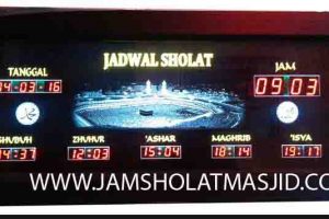 penjual jam jadwal sholat digital masjid running text di Margahayu bekasi