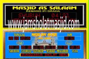 penjual jam jadwal sholat digital masjid running text di Perwira bekasi