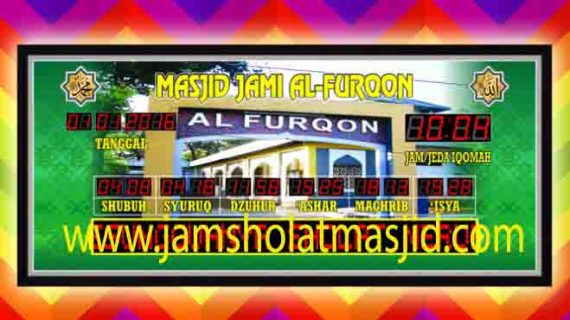 penjual jam jadwal sholat digital masjid running text di Jatiraden Bekasi