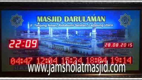 jual jadwal sholat digital bagus untuk masjid bekasi timur